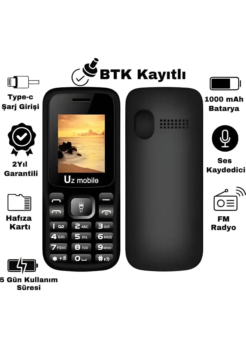 UZ Mobile H1 Tuşlu Telefon