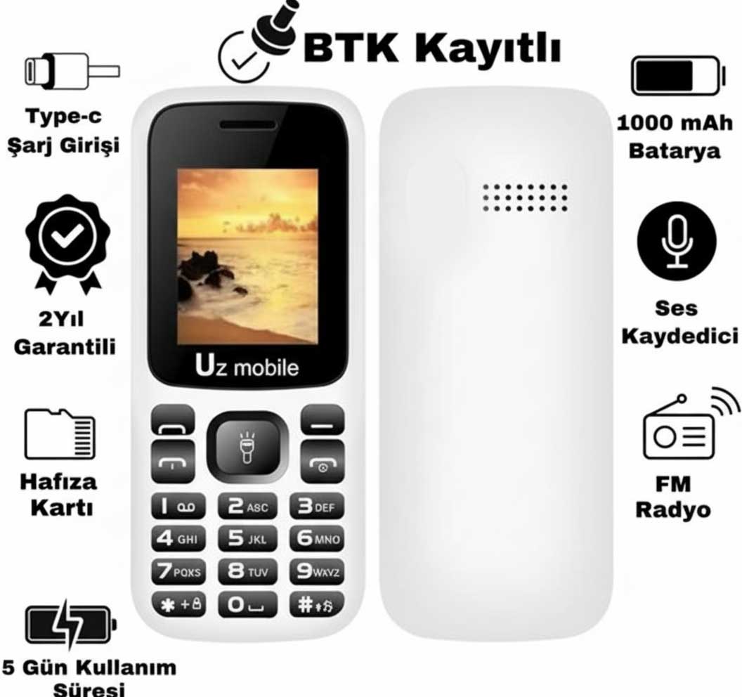UZ Mobile H1 Tuşlu Telefon